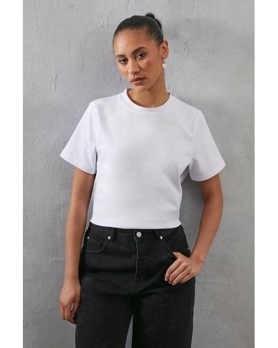 Warehouse Premium Boxy Jersey T-Shirt - White
