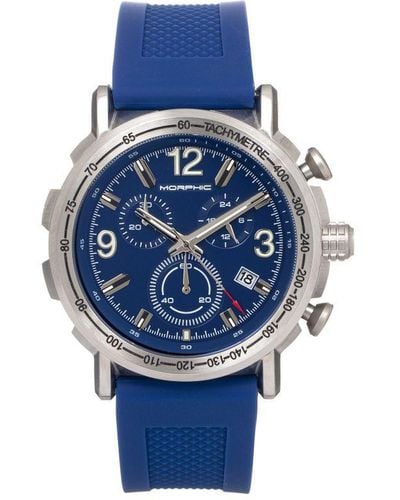 Morphic M93 Series Chronograph Strap Watch W/Date - Blue