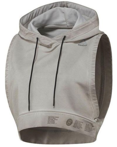 Reebok Combat Glory Grey Cropped Hoodie Textile