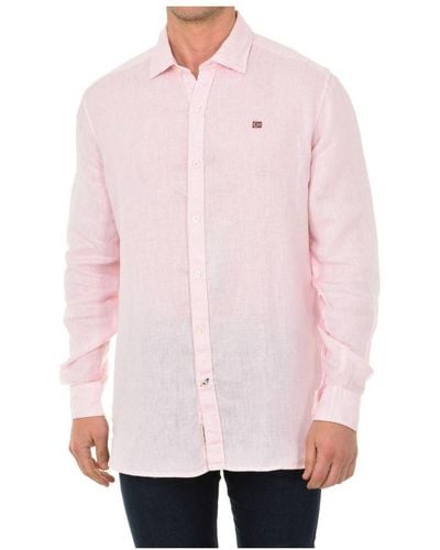Napapijri Shirt Met Lange Mouwen - Roze