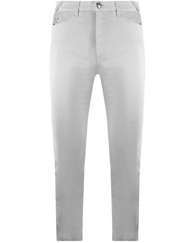 Armani Emporio J28 Skinny Fit Medium Waist Trousers - Grey