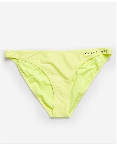 Superdry Hyper-bikinibroekje Met Hoog Uitgesneden Ontwerp - Geel