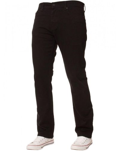 Enzo Regular Fit Stretch Denim Jeans - Black