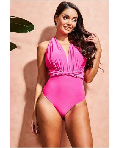 Goddiva Multiway Swimsuit - Pink