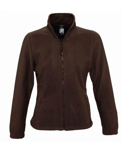 Sol's Ladies North Full Zip Fleece Jacket (Dark Chocolate) - Brown