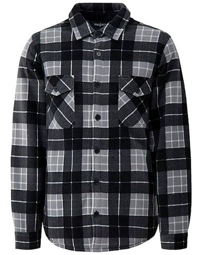 Heat Holders Quilted Plaid Winter Jacket - Black