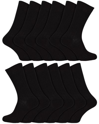 Sock Snob 12 Pair Multipack 100% Egyptian Cotton Socks - Black