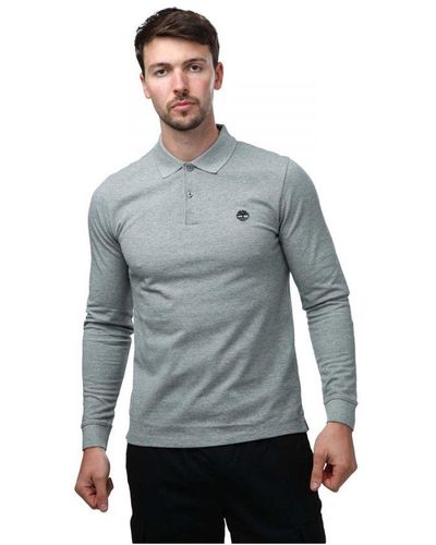 Timberland Millers River Ls Slim Polo Shirt - Grey