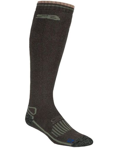 Storm Bloc Extra Long Knee High Wool Blend Thermal Boot Socks For Wellies - Black