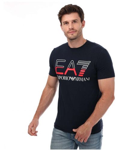 EA7 Emporio Armani Visibility Logo T-shirt - Blue