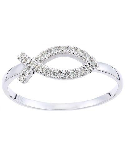 DIAMANT L'ÉTERNEL 9kt Witgouden Ring Met 0,1 Ct Diamant