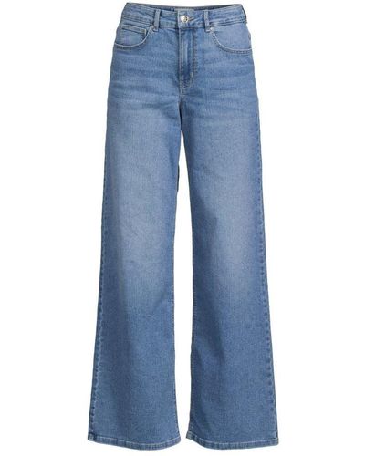 ONLY High Waist Wide Leg Jeans Onlmadison Light Blue Denim - Blauw