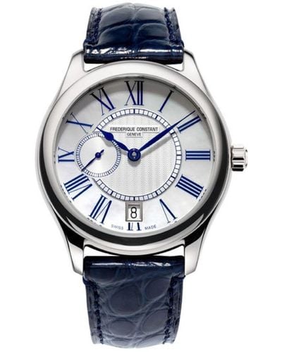 Frederique Constant Frédérique Blue Watch Fc-318mpwn3b6 Leather - Grey