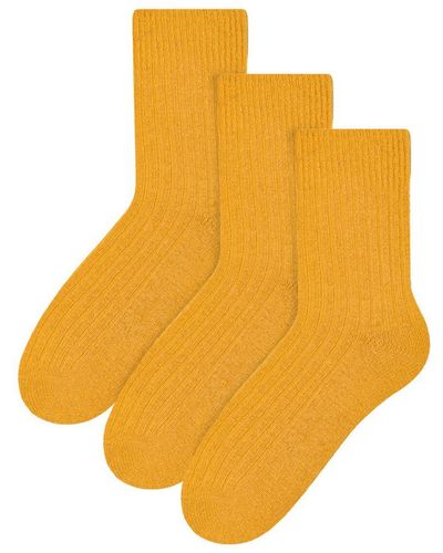 Steve Madden 3 Pairs Wool Dress Socks - Orange