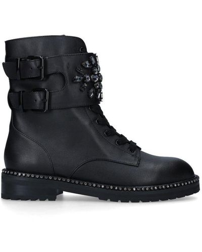 Kurt Geiger Leather Stoop Boots - Black