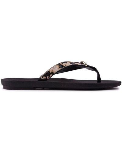 Grendha Uba Braid Thong Sandals - Black