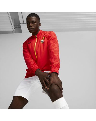 PUMA Ghana Football Pre-Match Jacket - Red