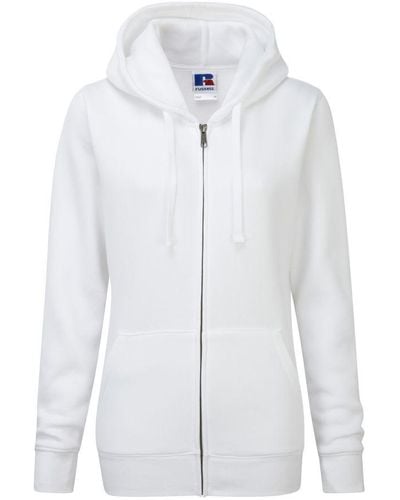 Russell Ladies Premium Authentic Zipped Hoodie (3-Layer Fabric) () - White