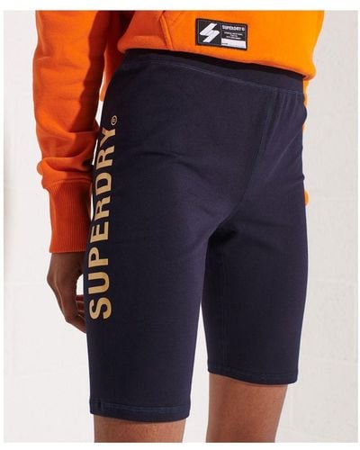 Superdry Corporate Logo Cycling Shorts - Blue