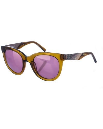 Swarovski Metal Sunglasses With Oval Shape Sk0126S - Purple