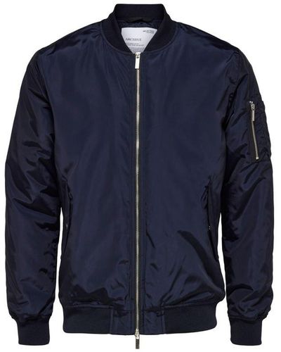 SELECTED Jas Zomer Archive Bomber Jacket Blauw