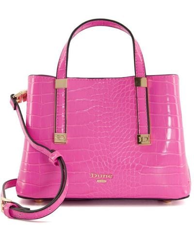 Dune Dinkydorrie Small Tote Bag Leather - Pink