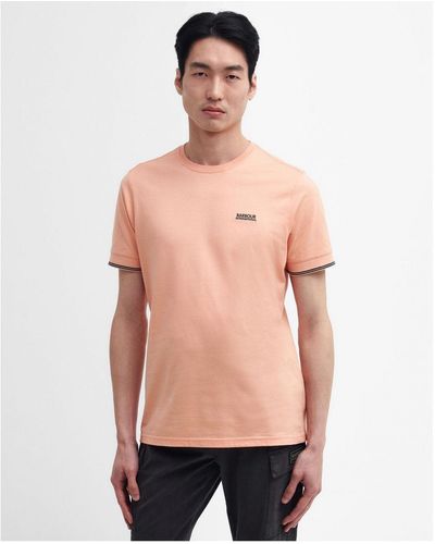 Barbour Philip Tipped Cuff Tailored T-Shirt - Pink