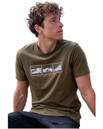 Mountain Warehouse 3 Peaks Biologisch Katoenen T-shirt (groen) - Bruin