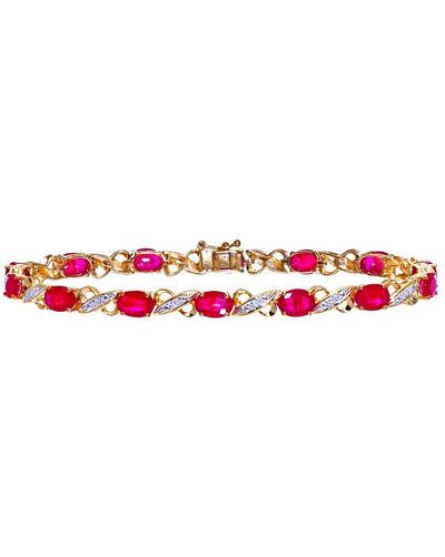 DIAMANT L'ÉTERNEL 9Ct Diamond And Ruby Ladies Bracelet - Red