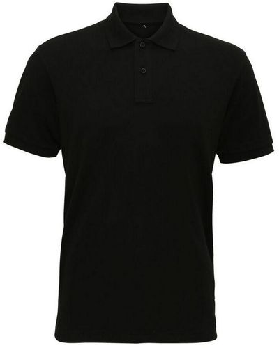 Asquith & Fox Super Smooth Knit Polo Shirt () - Black