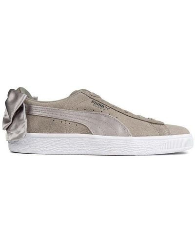 PUMA Suède Sneakers Met Strik - Wit