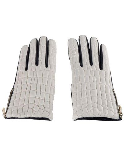 Class Roberto Cavalli Lambskin Leather Gloves - White