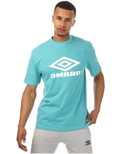 Umbro Diamond T-shirt Met Logo Voor , Turquoise - Blauw