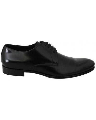 Dolce & Gabbana Derby Napoli Leather Dress Formal Shoes - Black