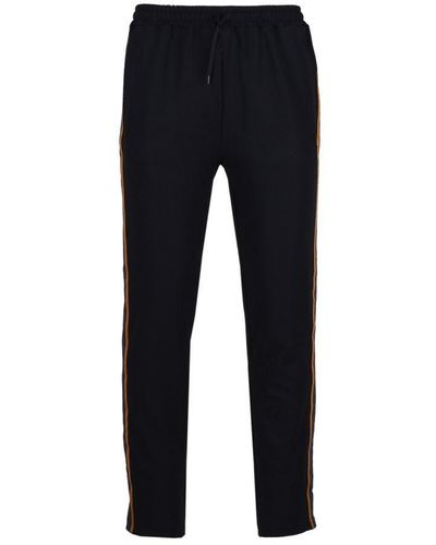 Fred Perry Striped Tape Black Track Pants - Blauw