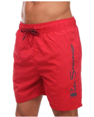 Ben Sherman Boulders Beach Swim Shorts - Red