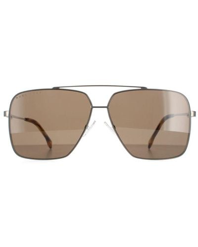 BOSS Sunglasses Boss 1325/s 6c5 70 Bruine Horn Ruthenium Brown - Metallic