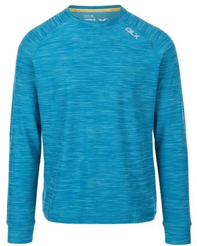 Trespass Callum Dlx Long-Sleeved T-Shirt (Bondi Marl) - Blue