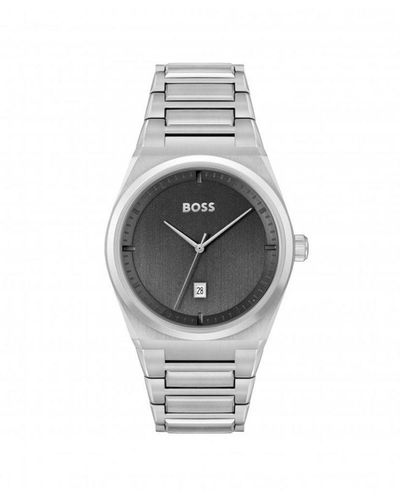 BOSS Steer Stainless Steel Bracelet Watch - Grey
