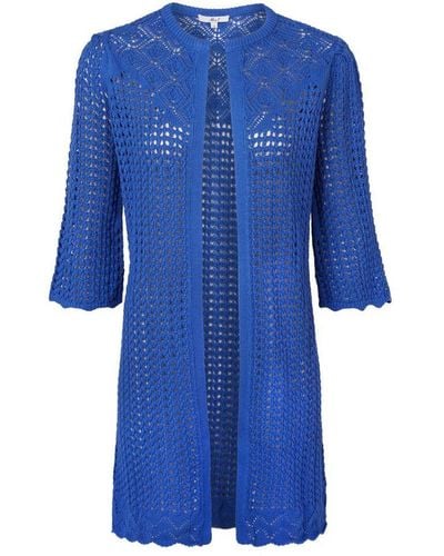 Miss Etam Semi-transparant Vest Cleo Met Textuur Kobaltblauw