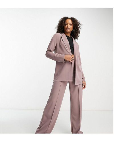 ASOS Design Jersey Slouchy Suit Blazer - Pink