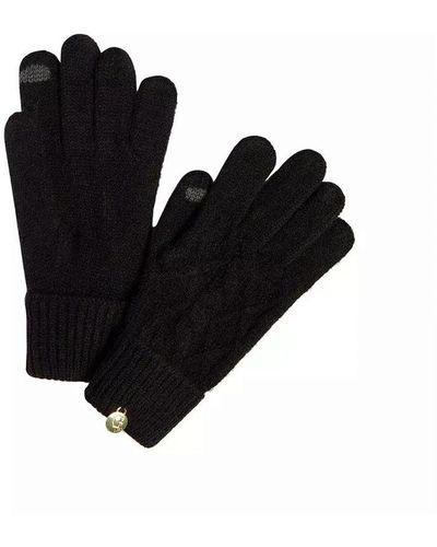 Guess Cable Knit Gloves - Black