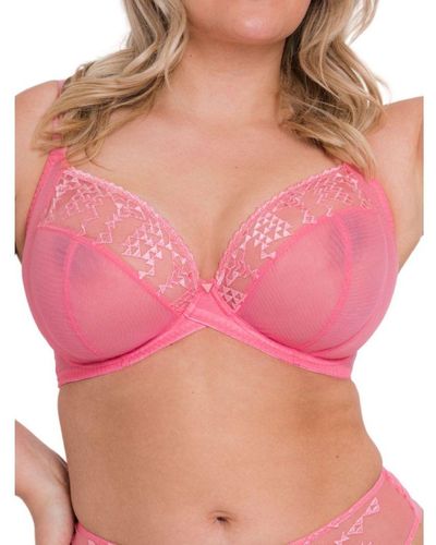 Curvy Kate Centre Stage Full Cup Plunge Bra - Pink