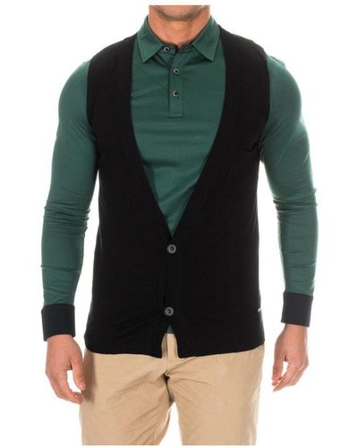 Armand Basi V-Neck Vest With Button Closure Beh0224 - Green