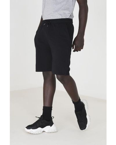 Brave Soul 'Tarley' Basic Fleece Shorts Cotton - Black