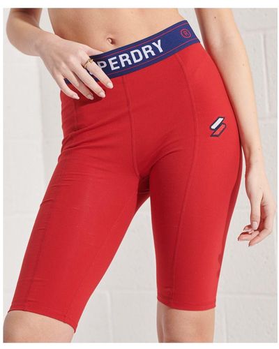 Superdry Sportstyle Essential Cycling Shorts - Red