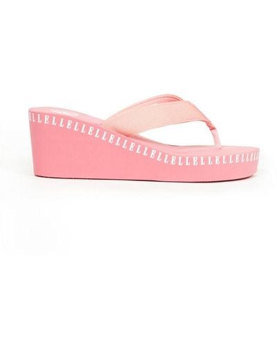 Elle 'Agnes' Wedge Thong Sandal - Pink