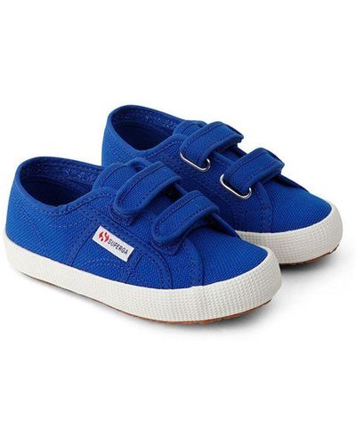 Superga Childrens Childrens/Kids 2750 Easylite Touch Fastening Trainers (Royal/Avorio) - Blue