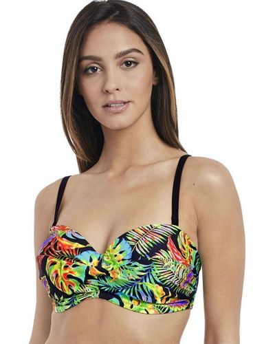 Freya 2910 Electro Beach Bandeau Bikini Top Tropical - Green