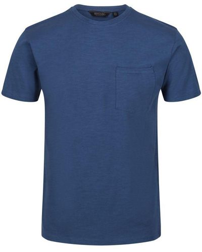 Regatta Caelum Slub T-shirt (donkere Denim) - Blauw